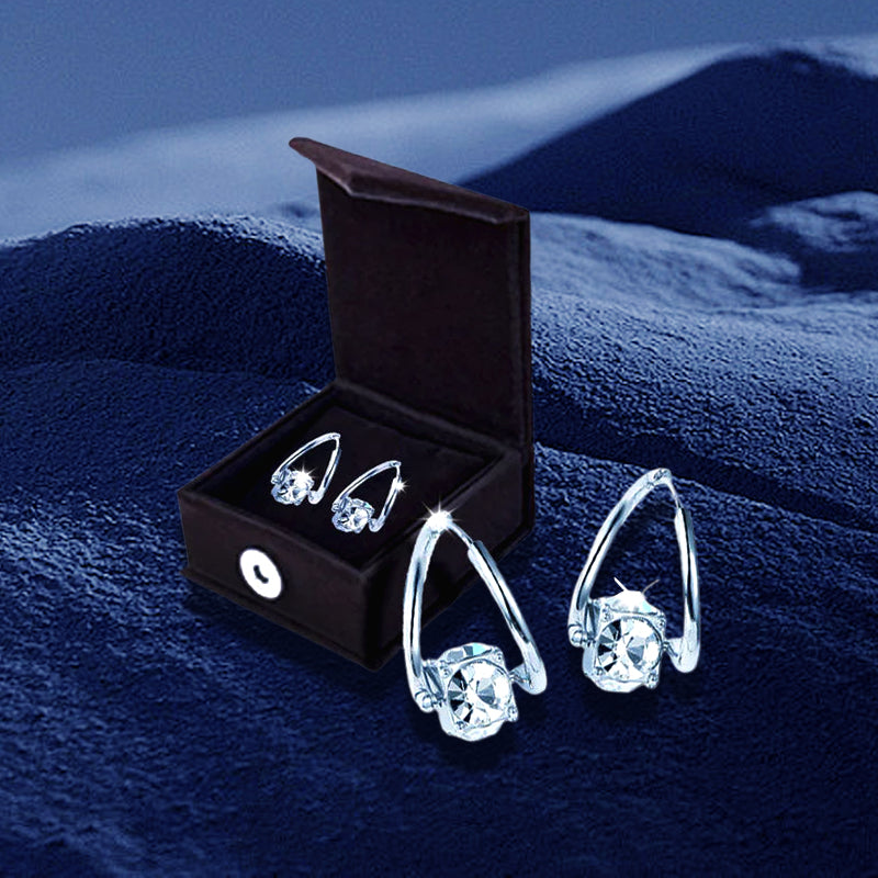 The Liberty Hoop - Elegant Cubic Zirconia Drop Earrings for Women, Lightweight Fashion Mini Hoops, Sparkling Jewelry Gift for Wedding, Party & Daily Wear