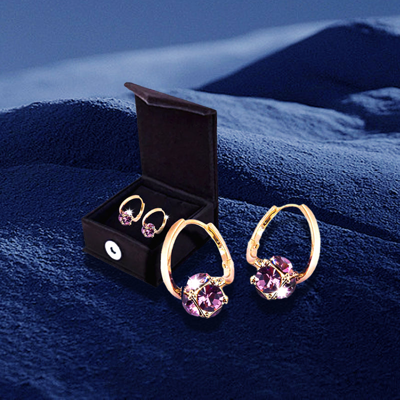 The Liberty Hoop - Elegant Cubic Zirconia Drop Earrings for Women, Lightweight Fashion Mini Hoops, Sparkling Jewelry Gift for Wedding, Party & Daily Wear