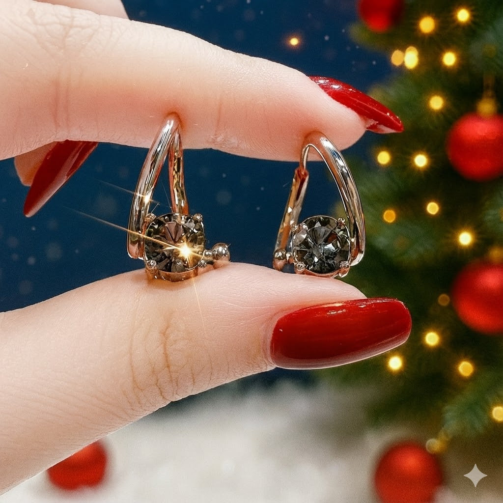 The Liberty Hoop - Elegant Cubic Zirconia Drop Earrings for Women, Lightweight Fashion Mini Hoops, Sparkling Jewelry Gift for Wedding, Party & Daily Wear