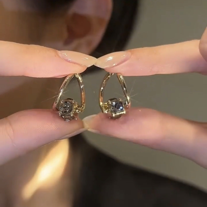 The Liberty Hoop - Elegant Cubic Zirconia Drop Earrings for Women, Lightweight Fashion Mini Hoops, Sparkling Jewelry Gift for Wedding, Party & Daily Wear