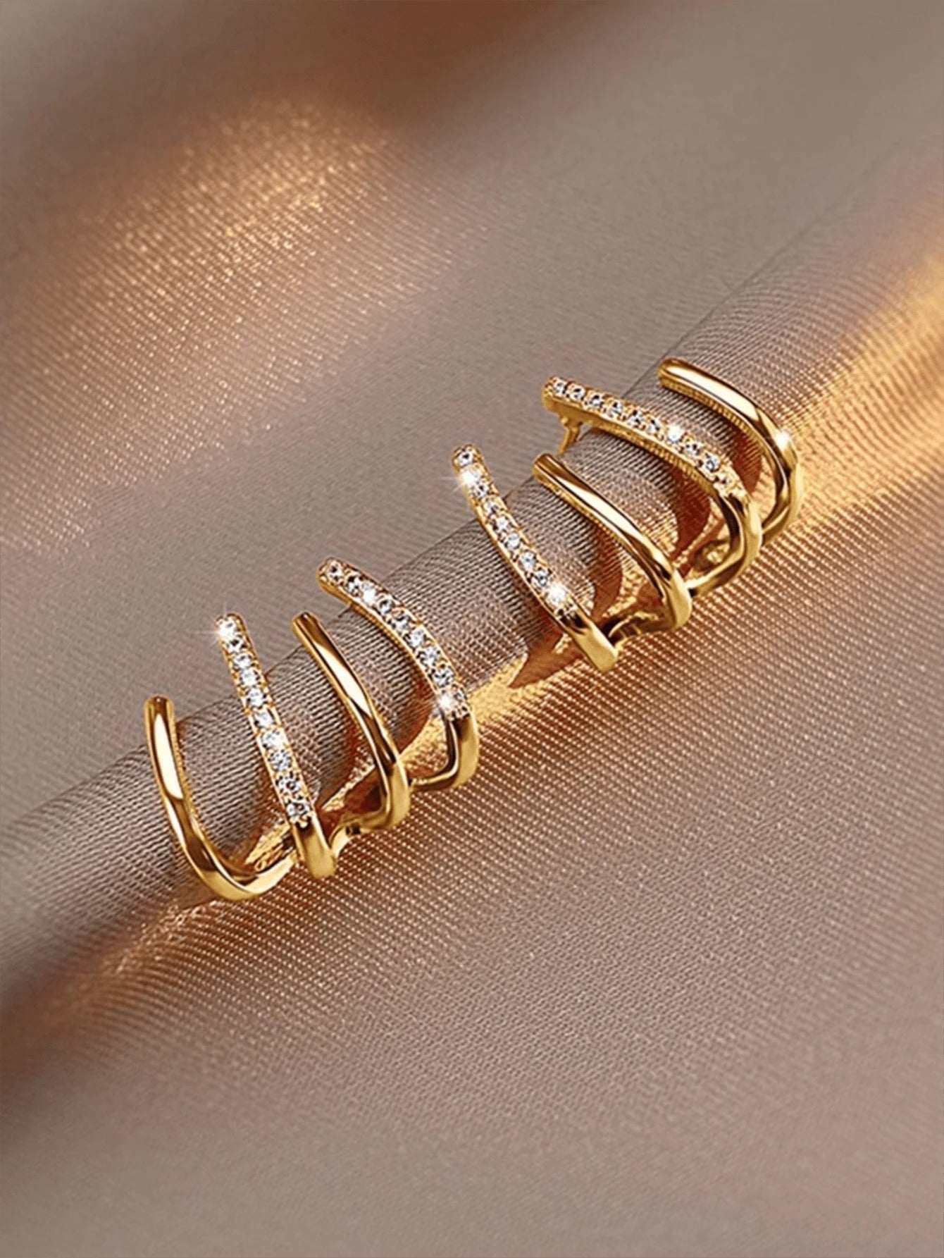 The Liberty Hoop - Fashionable & Bright Gold-tone Women's Clip-on Earrings For Date, Wedding, Party, And Gift