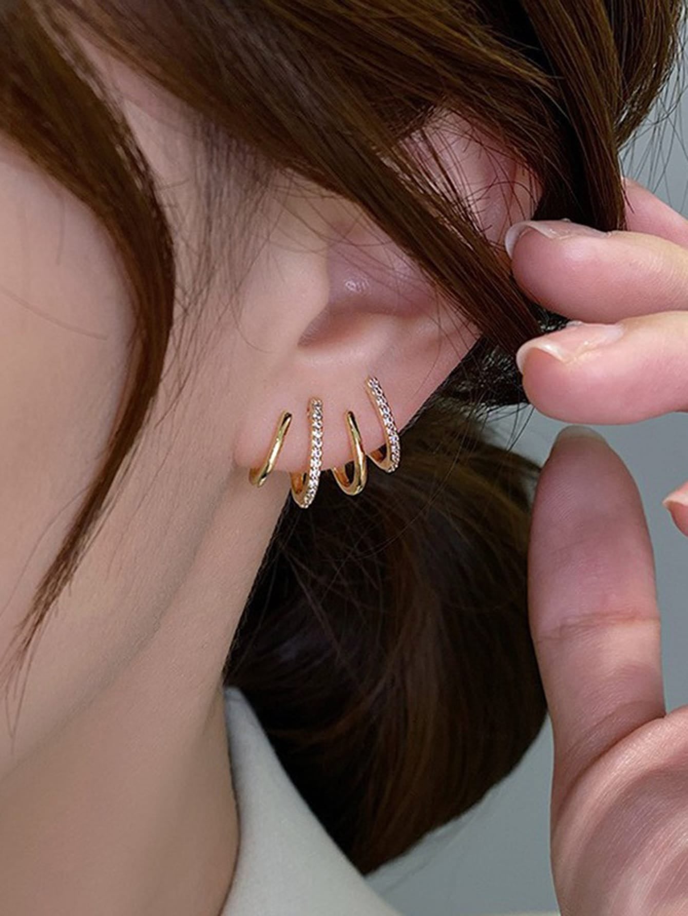 The Liberty Hoop - Fashionable & Bright Gold-tone Women's Clip-on Earrings For Date, Wedding, Party, And Gift