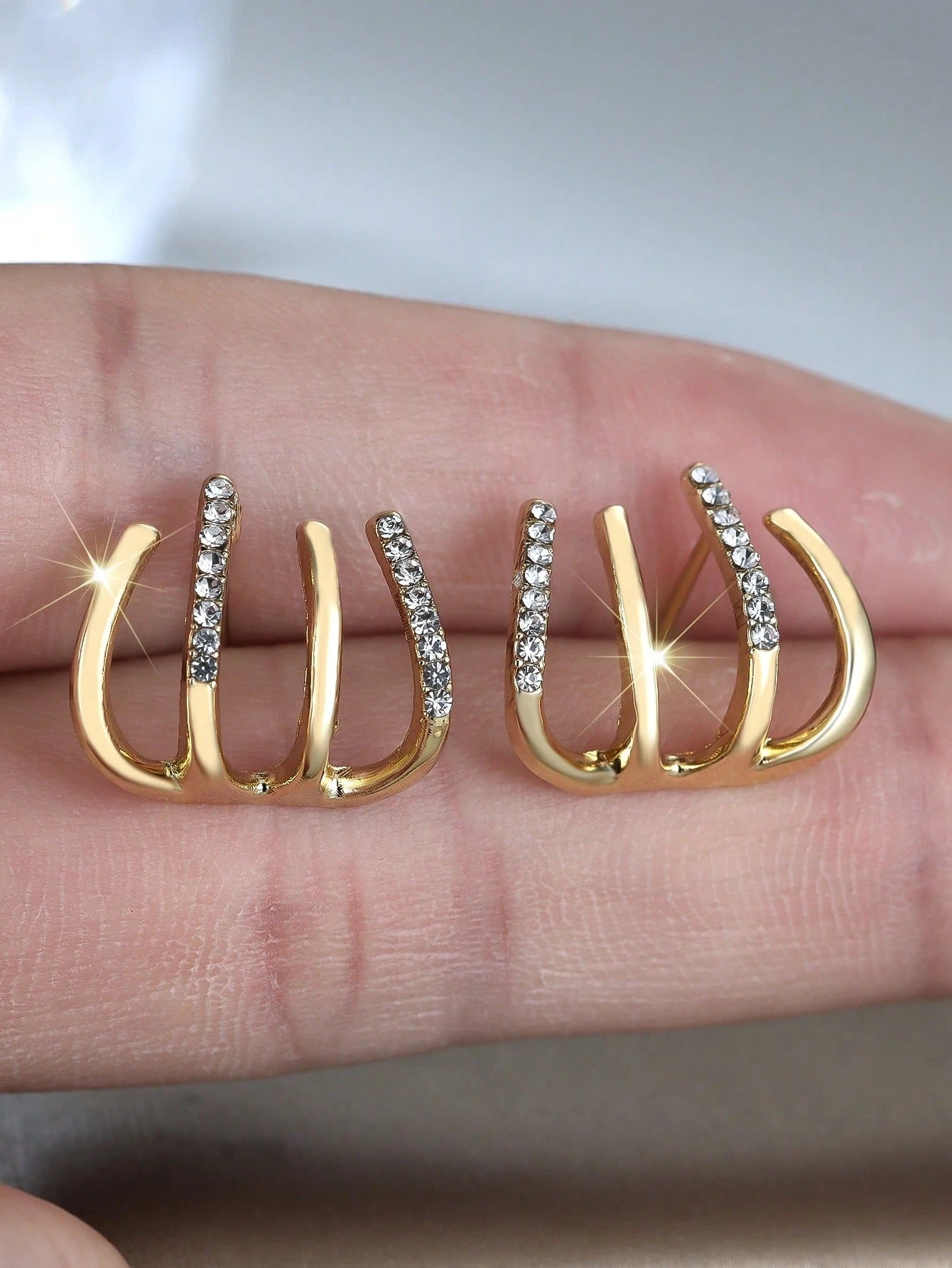 The Liberty Hoop - Fashionable & Bright Gold-tone Women's Clip-on Earrings For Date, Wedding, Party, And Gift