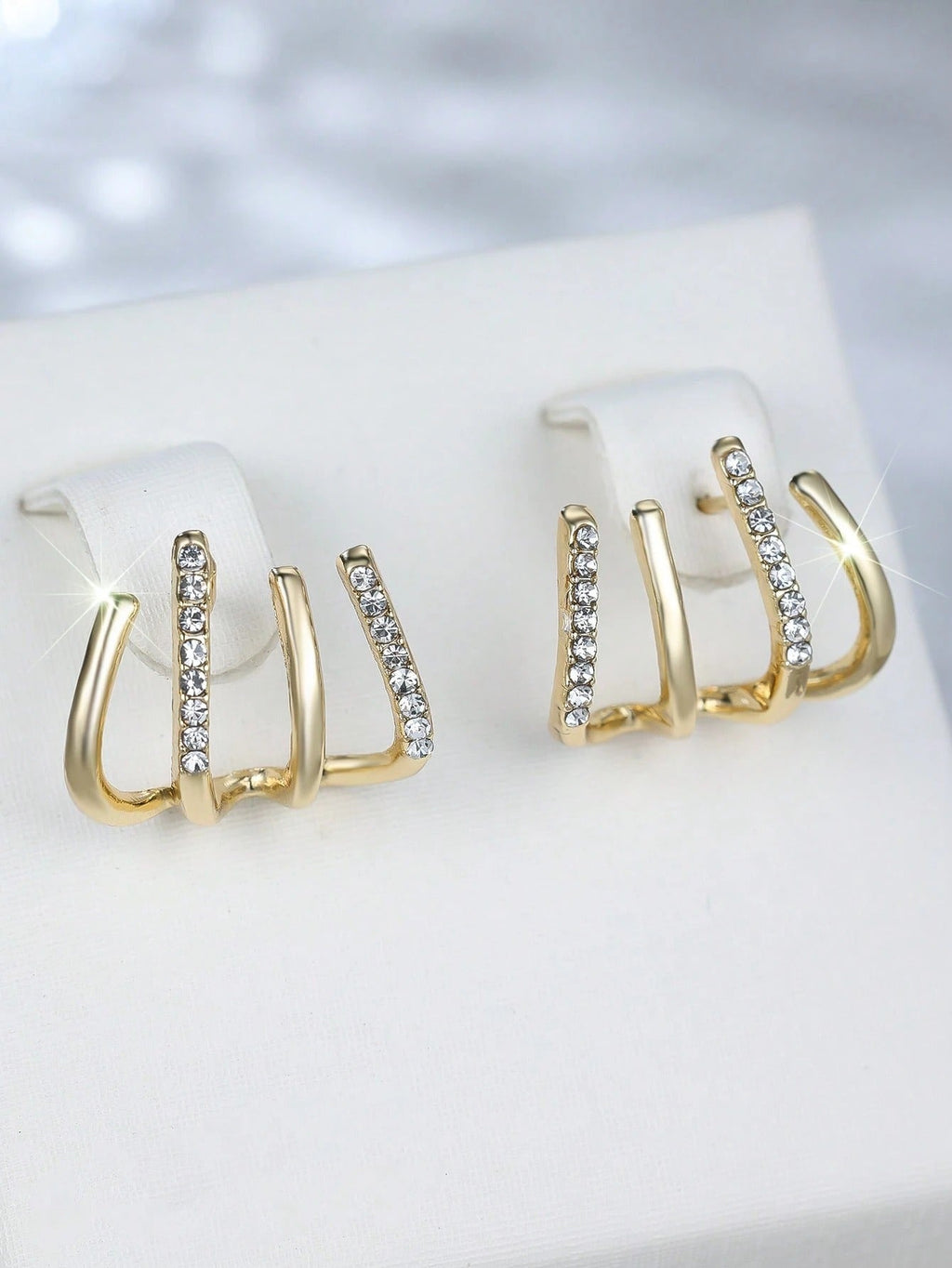 The Liberty Hoop - Fashionable & Bright Gold-tone Women's Clip-on Earrings For Date, Wedding, Party, And Gift