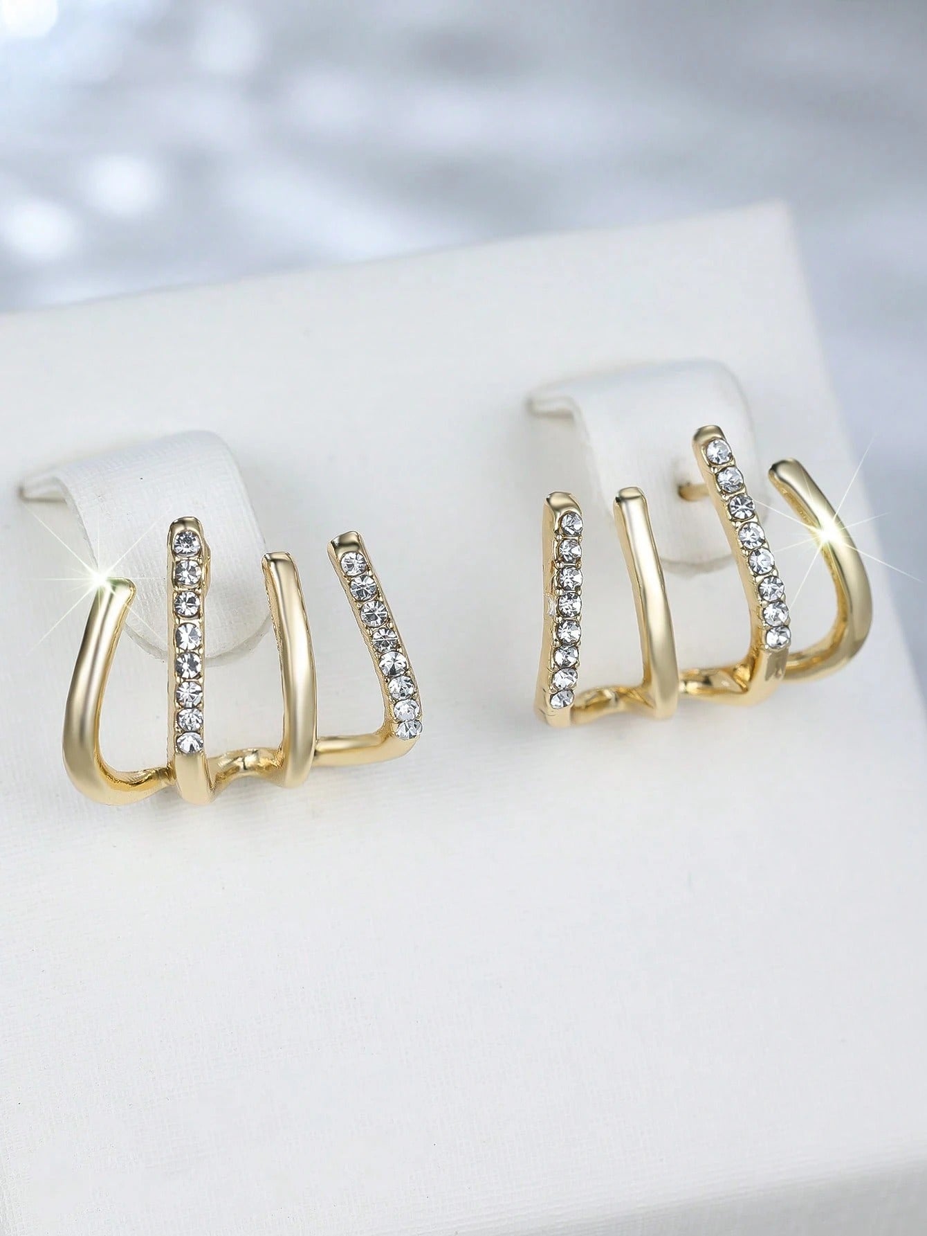 The Liberty Hoop - Fashionable & Bright Gold-tone Women's Clip-on Earrings For Date, Wedding, Party, And Gift