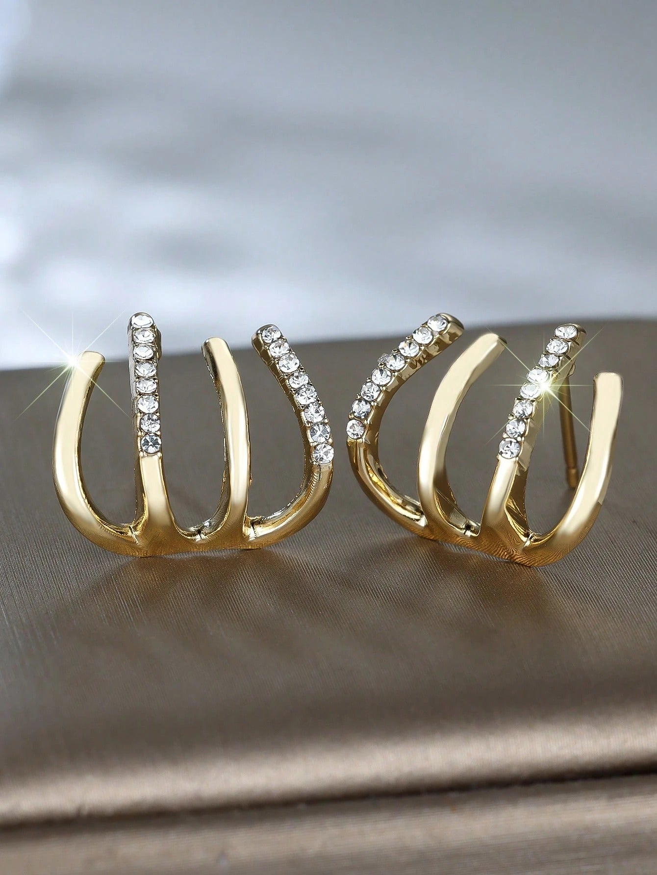 The Liberty Hoop - Fashionable & Bright Gold-tone Women's Clip-on Earrings For Date, Wedding, Party, And Gift